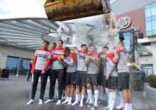 Polish national team does the ALS #IceBucketChallenge