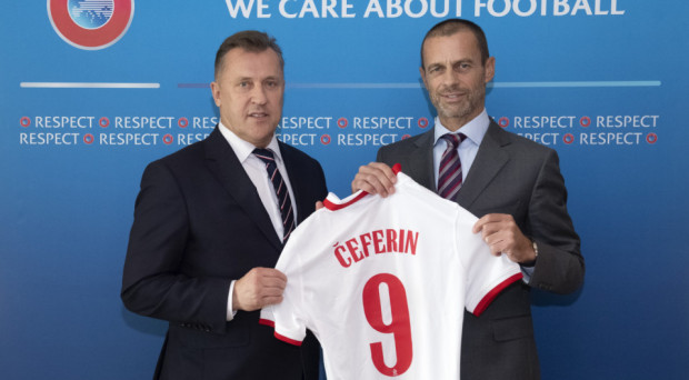 Cezary Kulesza, met with the UEFA President, Aleksander Ceferin